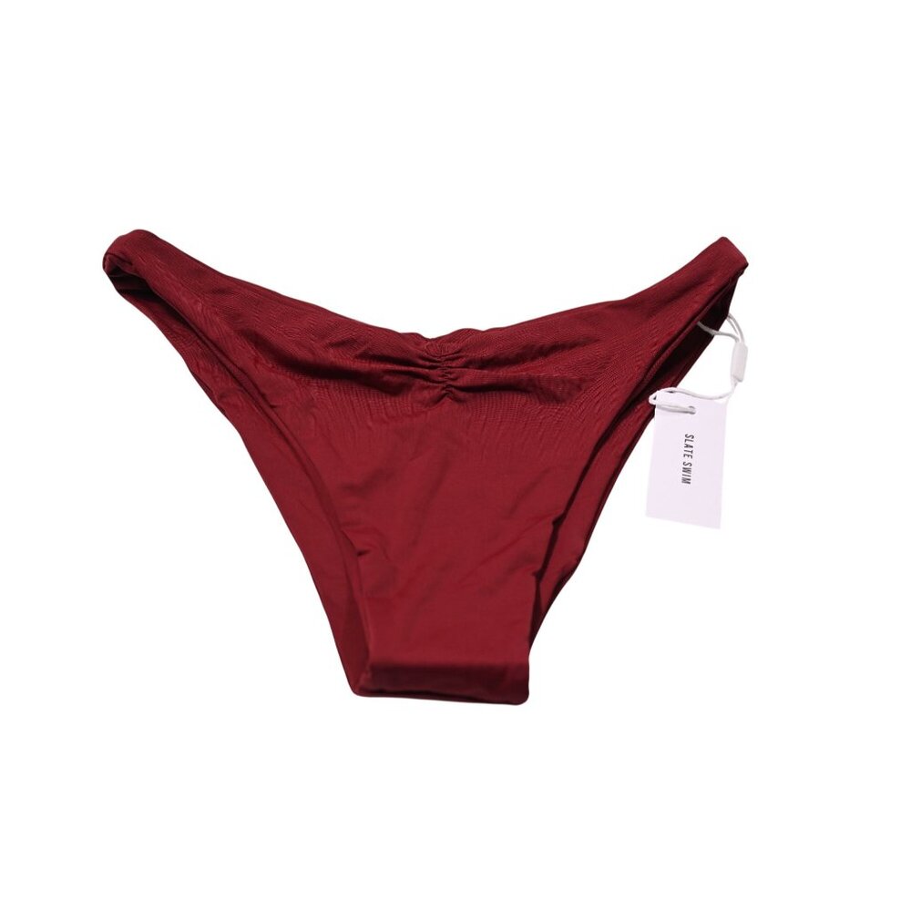 Slate Swim Lagos Bikini Bottoms in Bordeaux